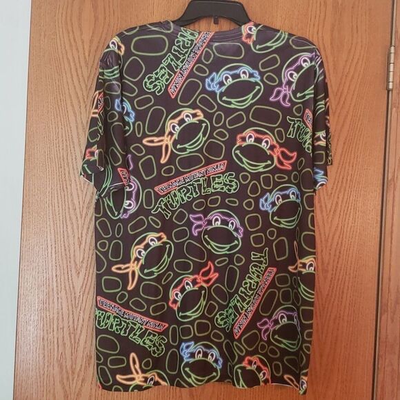 Very Cool Teenage Mutant Ninja Turtles Flourescent Graphics T-Shirt Sz L - Picture 2 of 5